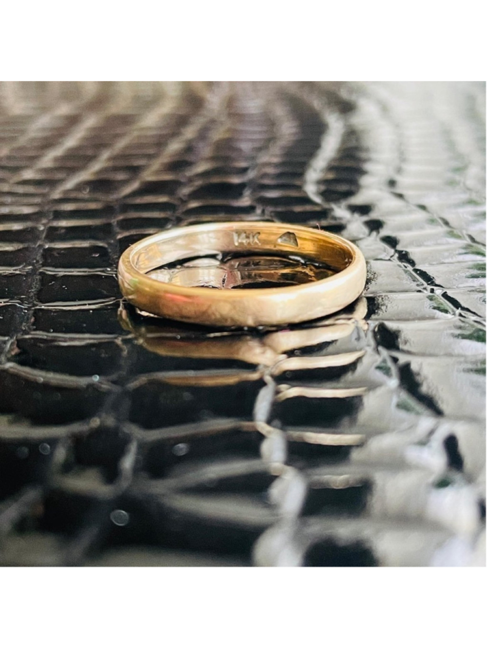 Solid 14k Yellow Gold Band Stacking Ring